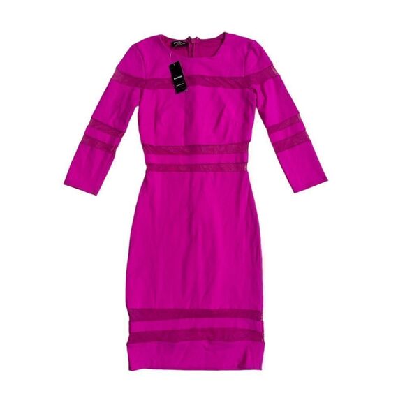 Bebe Guzel Floral Collection Bodycon Dress in Magenta Size Small NWT - Picture 1 of 14